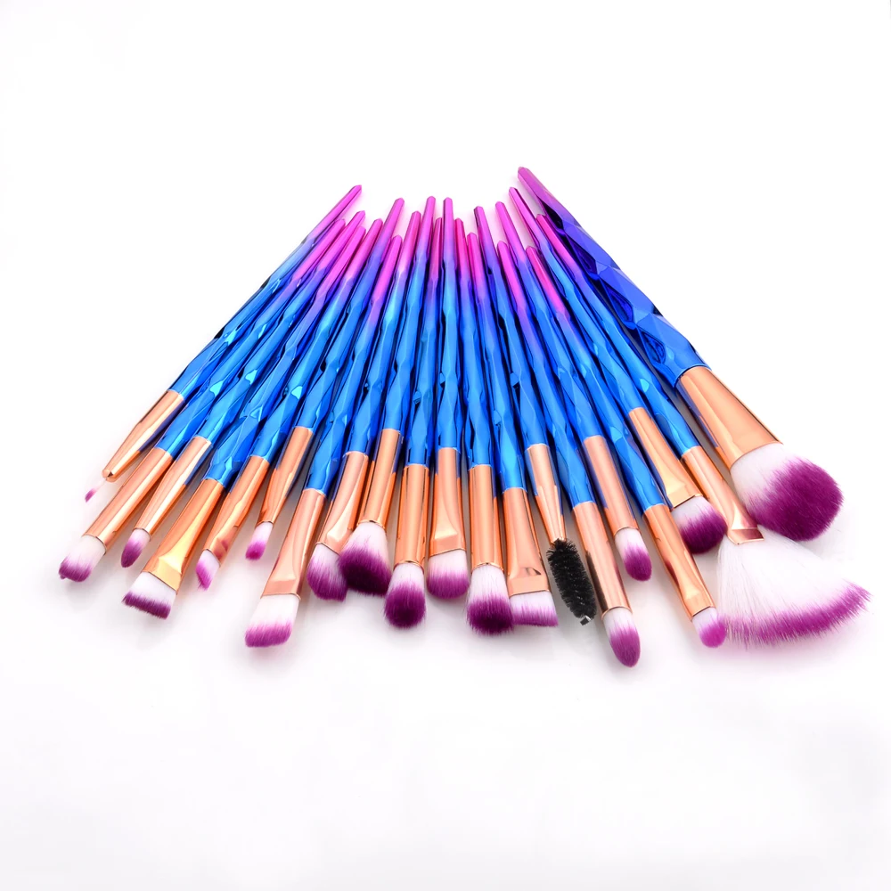 FLD 20Pcs Professional Eyelash Makeup Brushes Set Eye 13 33