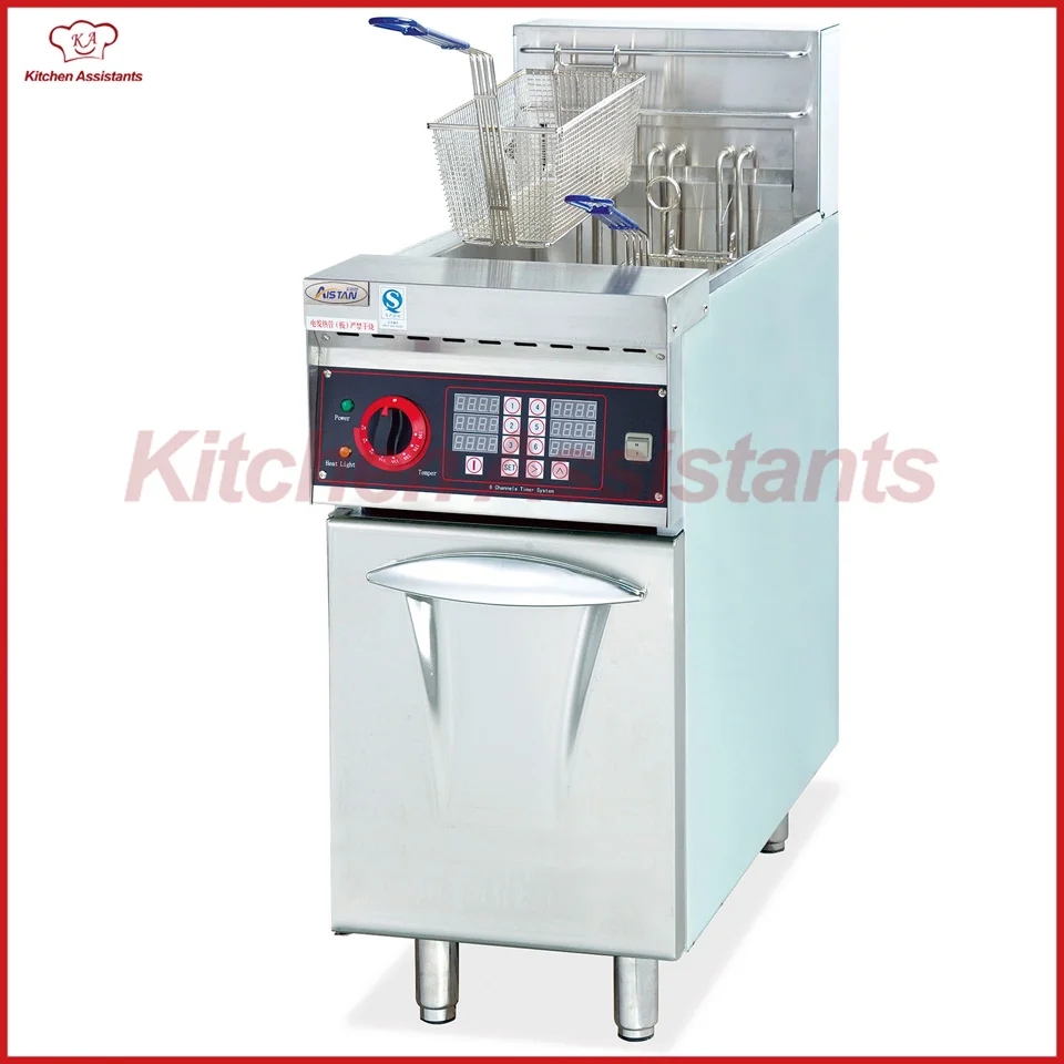 

DF26A 1 tank free standing vertical electric oil fryer with timer for restaurant chip fried