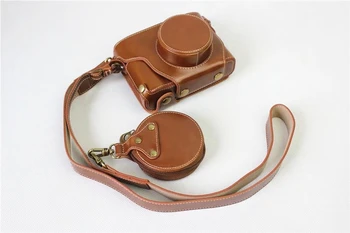 

New Luxury PU Leather Video camera case bag for Fuji Fujifilm X100F With Strap Open battery 3 Color + Mini Pouch
