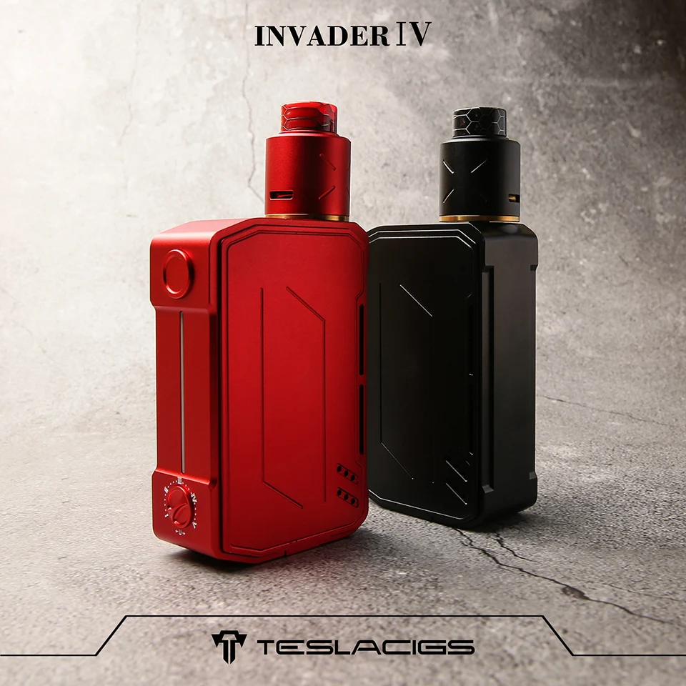 

Original Tesla Invader 4 Invader IV Kit RDA Max 280W Huge Power No 18650 Battery Box Mod vape Electronic Cigarette Kits