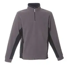 Флисовая работа с половинной молнией серого цвета