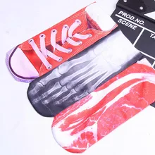 1 пара 3D мясные носки с расцветкой «Кости», носки для обуви, разнообразные узоры, креативная индивидуальность, удобные носки, дизайн, носки для мужчин и женщин