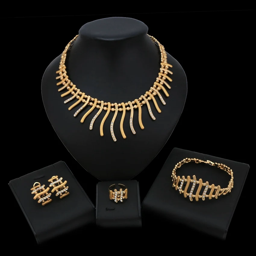 

Gold Long Necklace Designs And Sapphire Bridal Set Stacked Beaded Bracelets