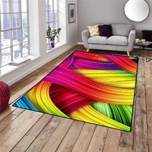 Else красный желтый фиолетовый желтый веревки цветной 3d принт нескользящие микрофибры Гостиная Декоративные Современные моющийся коврик мат