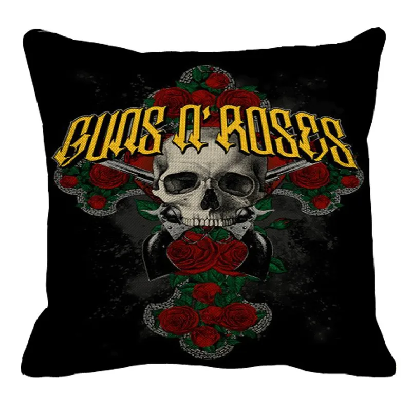 XUNYU American Legend рок группы Guns N 'Roses льняная декоративная наволочка для дивана