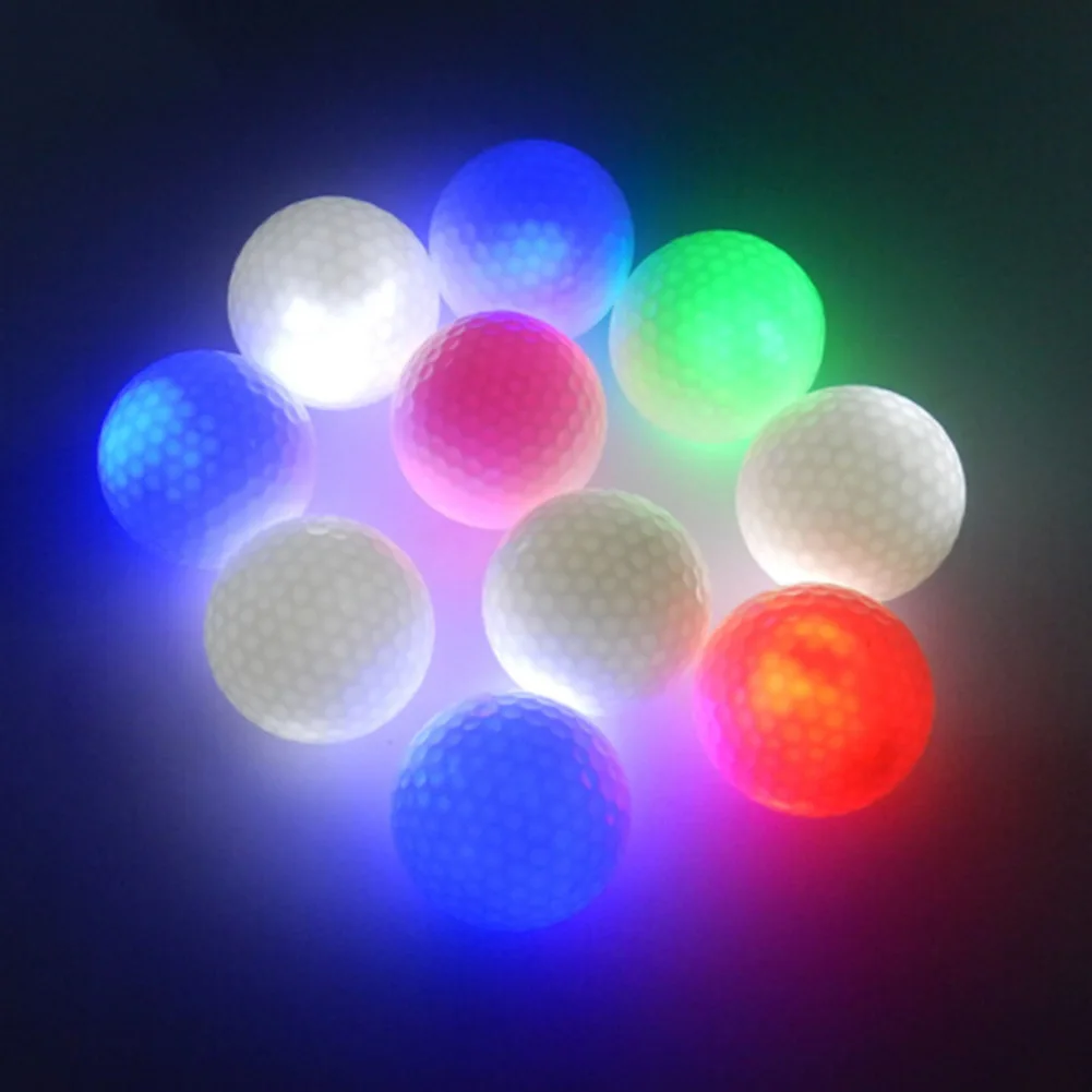 1Pcs New Arrival Outdoor LED Golf Night Glow Golf Balls LED Color