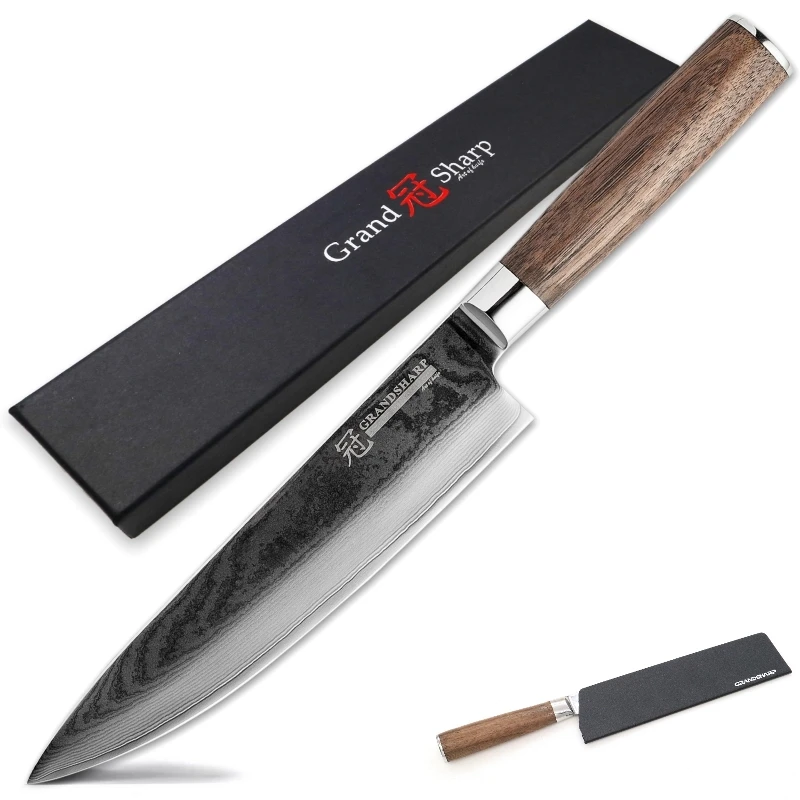 GRANDSHARP 67 слоев японский кухонный нож 7 5 дюймов VG 10 лезвие дамасский рукоятка из