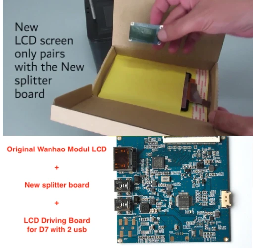 

Original Spare Parts Modul LCD for 3D printer Wanhao Duplicator 7 - 5.5 inch 2k and HDMI - MIPI driver board + driving board