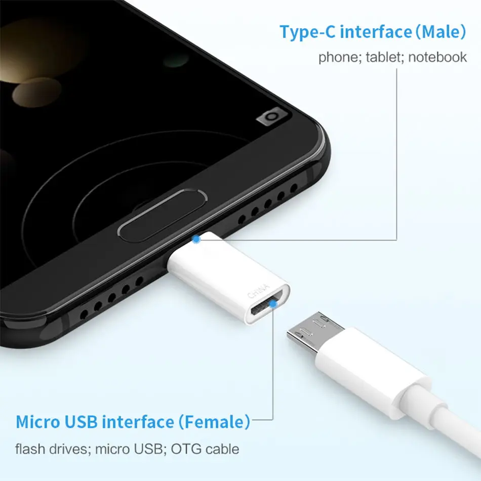 Samsung Micro USB к Type C Конвертер Type-c кабель адаптер быстрое зарядное устройство Samsung Galaxy S8/S9 S 8 Plus/Note8 note9