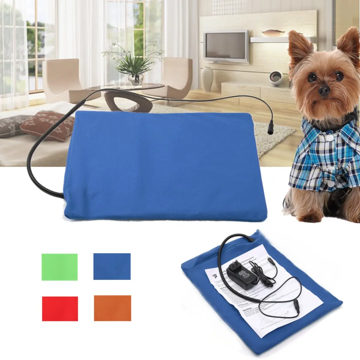 4Colors Household Pet Heating Pad Dog Cat Electric Heating Pad
