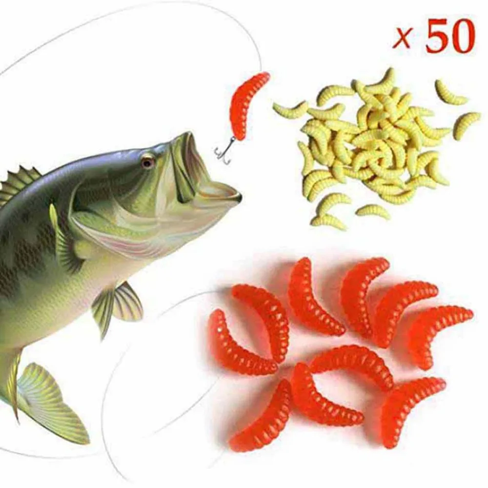 Fishing Lure Rubber Fishing Baits 50pcs 2cm Smell Hand Pole Soft Bread