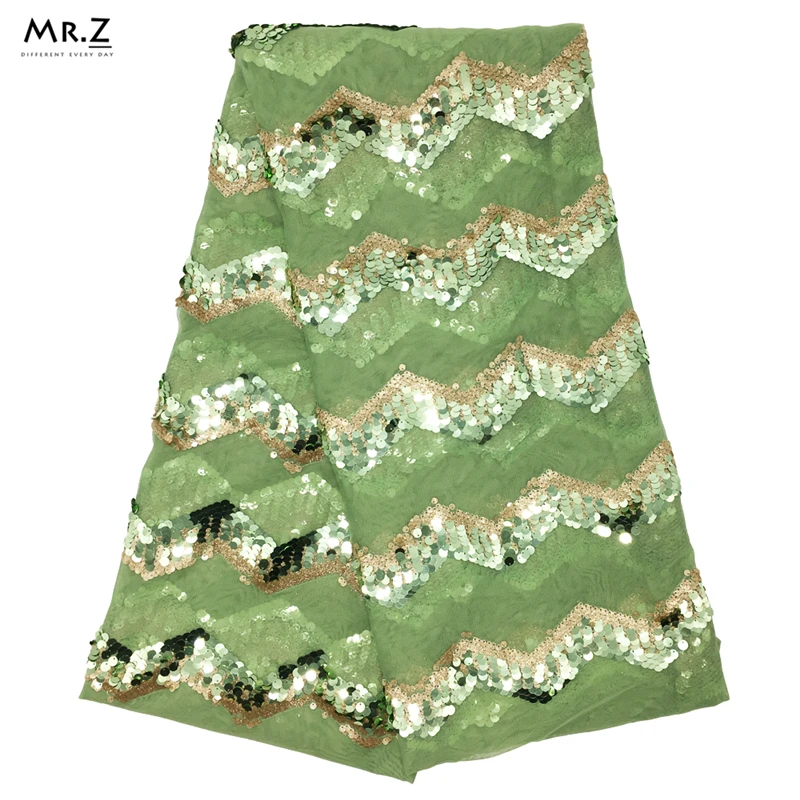 

Mr.Z Big Sequins African French Lace Fabrics 2019 Embroidered Tulle Net Lace Fabric High Quality Nigerian Guipure French Lace