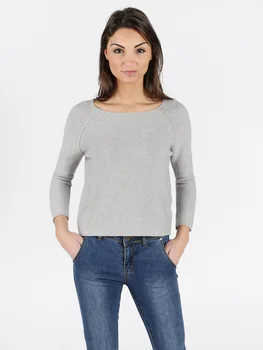 

Knitted tricot crew neck