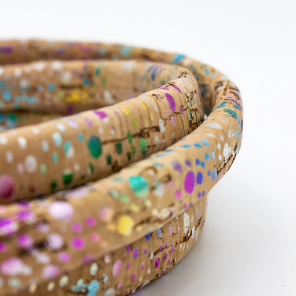 Cuero de regaliz de corcho de colores de 10x5mm, suministros de joyería de corcho portugués, hallazgos, cordón vegano COR 342|Piezas de cierre y matarial de joyería| - AliExpress