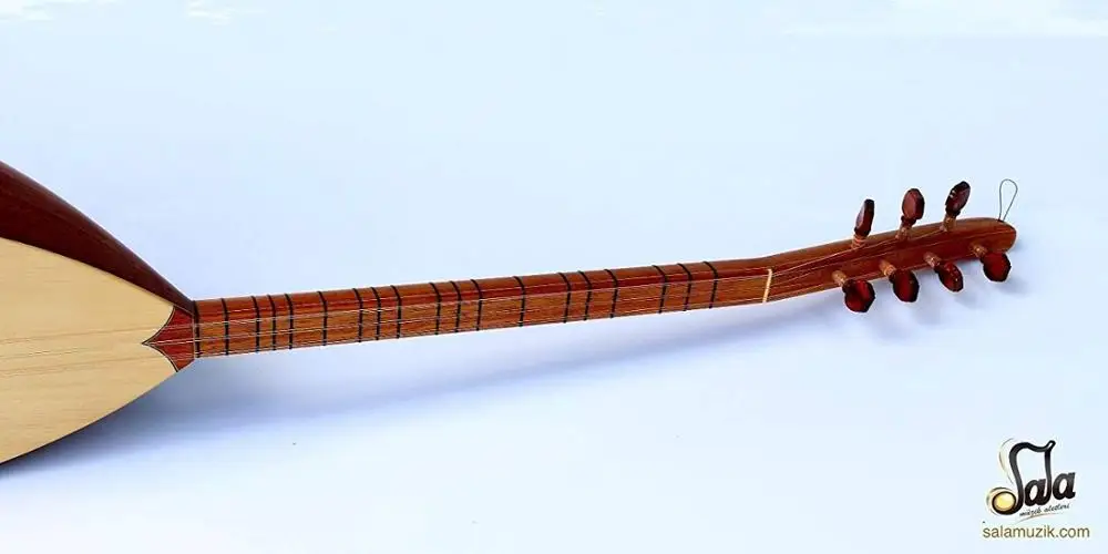 Турецкая профессиональная короткая шея из красного дерева Baglama Saz MSS-101