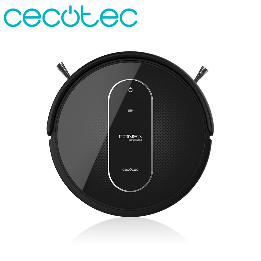 Cecotec Robot Vacuum Cleaner Conga Series 1290 Professional Electric Machine 4 in 1 Ideal for House Floor Cleaners Color Black