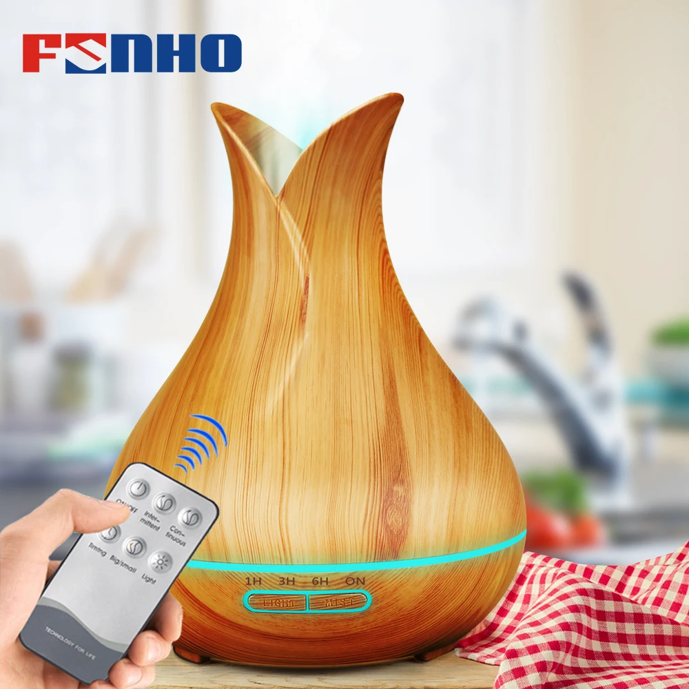 

FUNHO 400ml Air Humidifier Remote Control Aroma Diffuser Essential Oil Aromaterapia Mist Maker 7 LED Light for Home Office 088