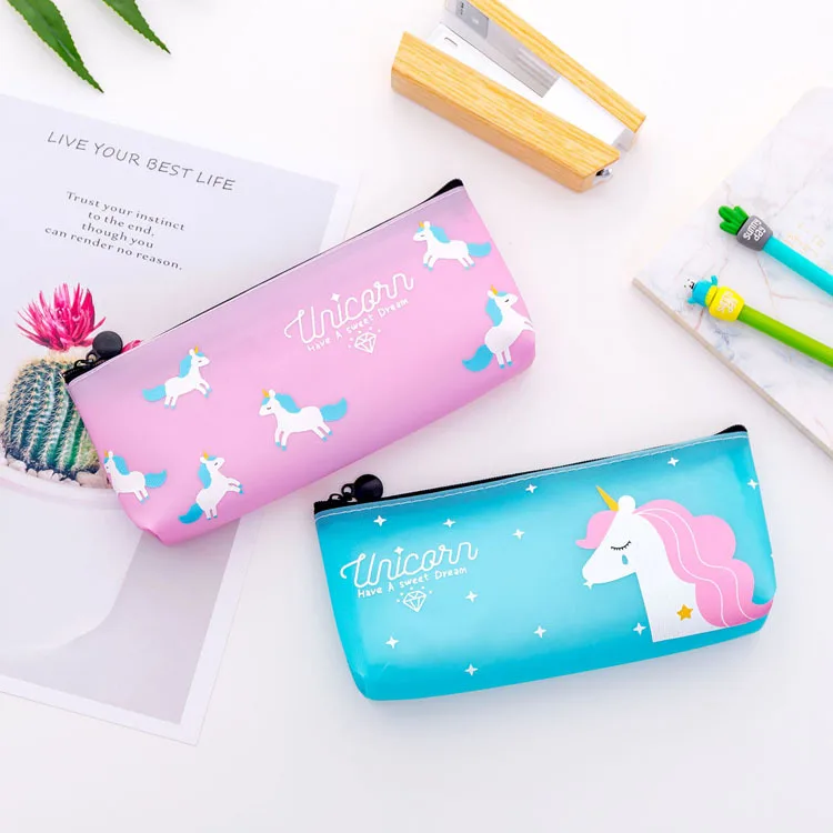 Пенал для карандашей Dream unicorn kawaii милые школьные принадлежности ПВХ Канцтовары