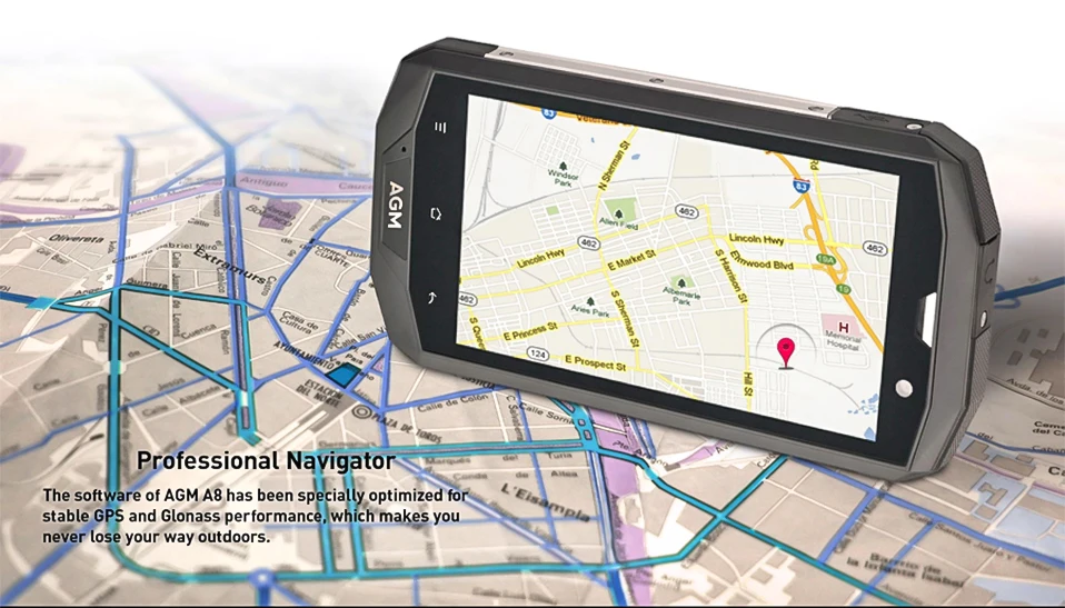 AGM A8 4G IP68 водонепроницаемый смартфон 5,0 'Android 7,0 MSM8916 четырехъядерный 3 ГБ ОЗУ 32 Гб ПЗУ NFC 4050 МП мАч ударопрочный смартфон