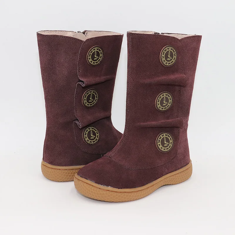 Comprar Zapatos para niños botas minimalista para niñas botas de nieve para niños botas de moda Otoño e Invierno 2019 zapatillas de cuero para niños