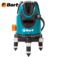 Лазерный уровень Bort BLN-15-K(Рабочая зона 15 метров, звуковое оповещение, батарейки в комплекте, Кейс, очки