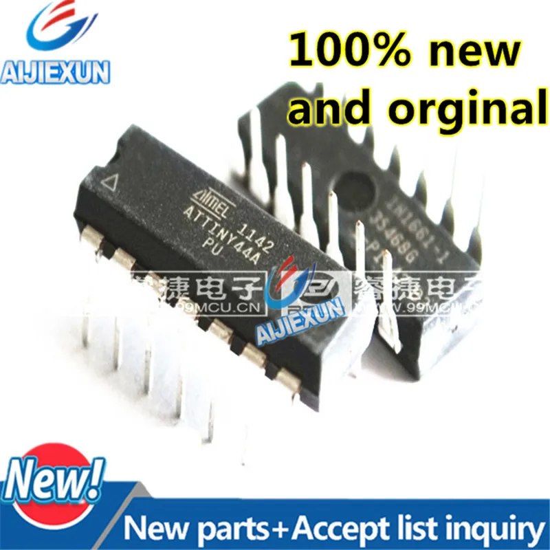 10 шт. 100% новые и оригинальные фонарики ATTINY44A attiny44 DIP14 8 битный микроконтроллер