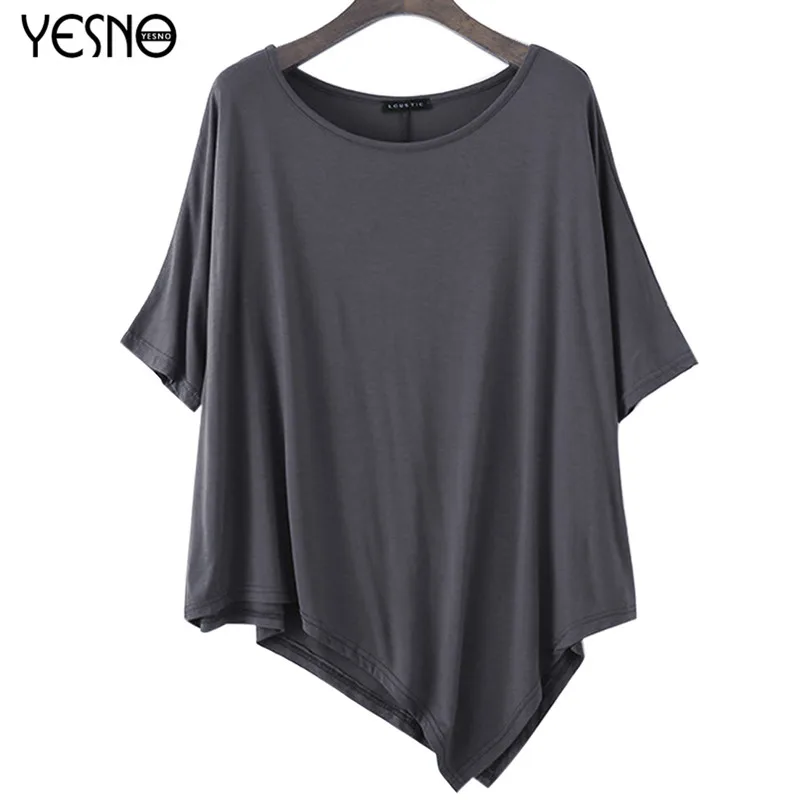 

YESNO E03 Harajuku Summer T Shirt Women New Arrivals Fashion Plain T-shirt O-neck Woman Tee Tops Casual Female T-shirts