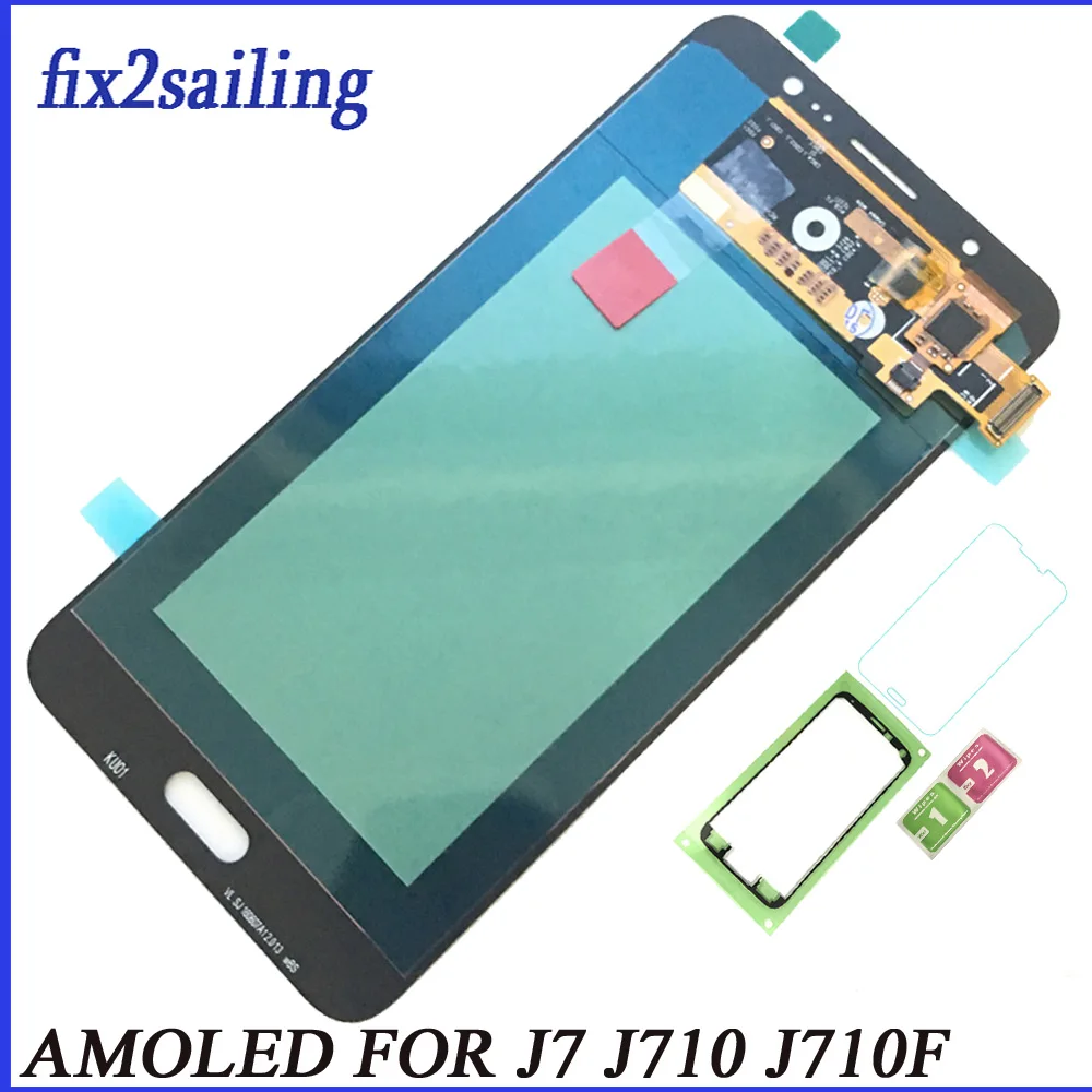 

Super AMOLED For Samsung Galaxy J7 2016 J710 J710F J710FN J710M J710Y LCD Display Touch Screen Digitizer Assembly Replacement