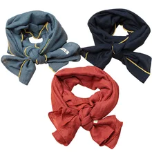 Осень-зима однотонный хлопковый Детский шарф с рисунком собаки Панды Детские шарфы Одежда для шеи украшения на шею