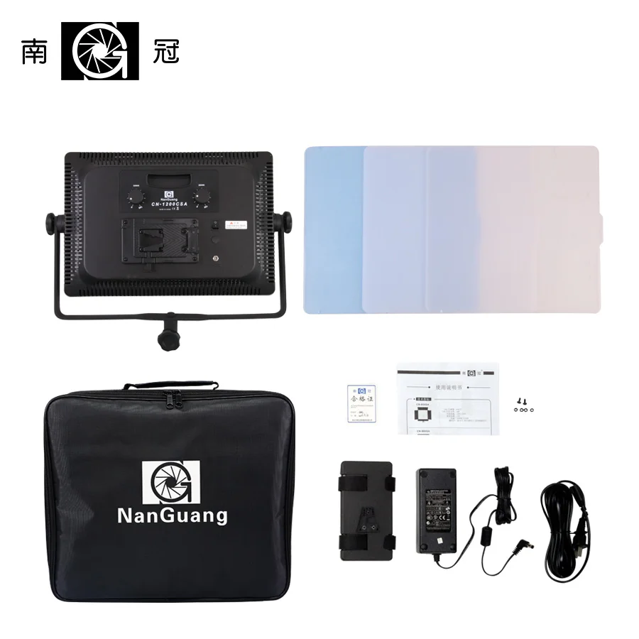 US $339.99 Nanguang CN1200CSA LEDS 3200K To 5600K 7750 Lux LED Video Studio Light Panel For Camera VideoBiColor High CRI RA95 LED Light