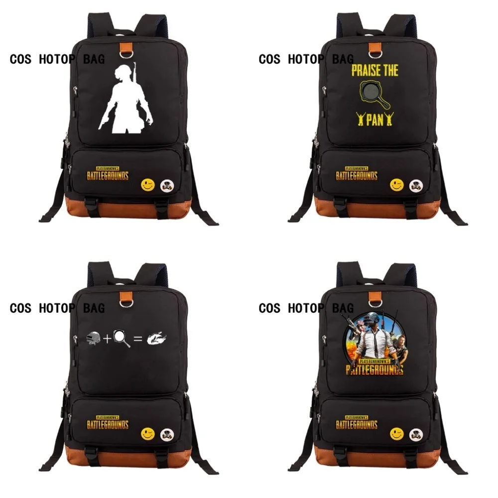 

Hot Game PUBG Playerunknowns Battlegrounds cosplay backpack Students book bag Schoolbag canvas Backpack Shoulders Bag 17 style