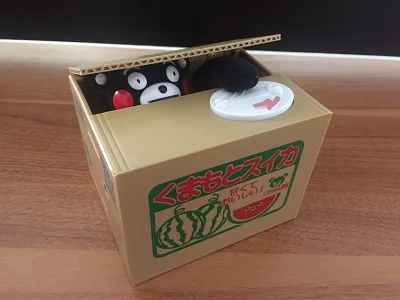 1 х Копилка Doraemon/Minions/Kumamon, подарок на день рождения и Рождество, мультяшная копилка - Цвет: Kumamon