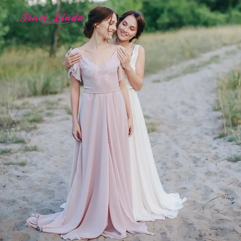 Chiffon Long Dress For Wedding Party