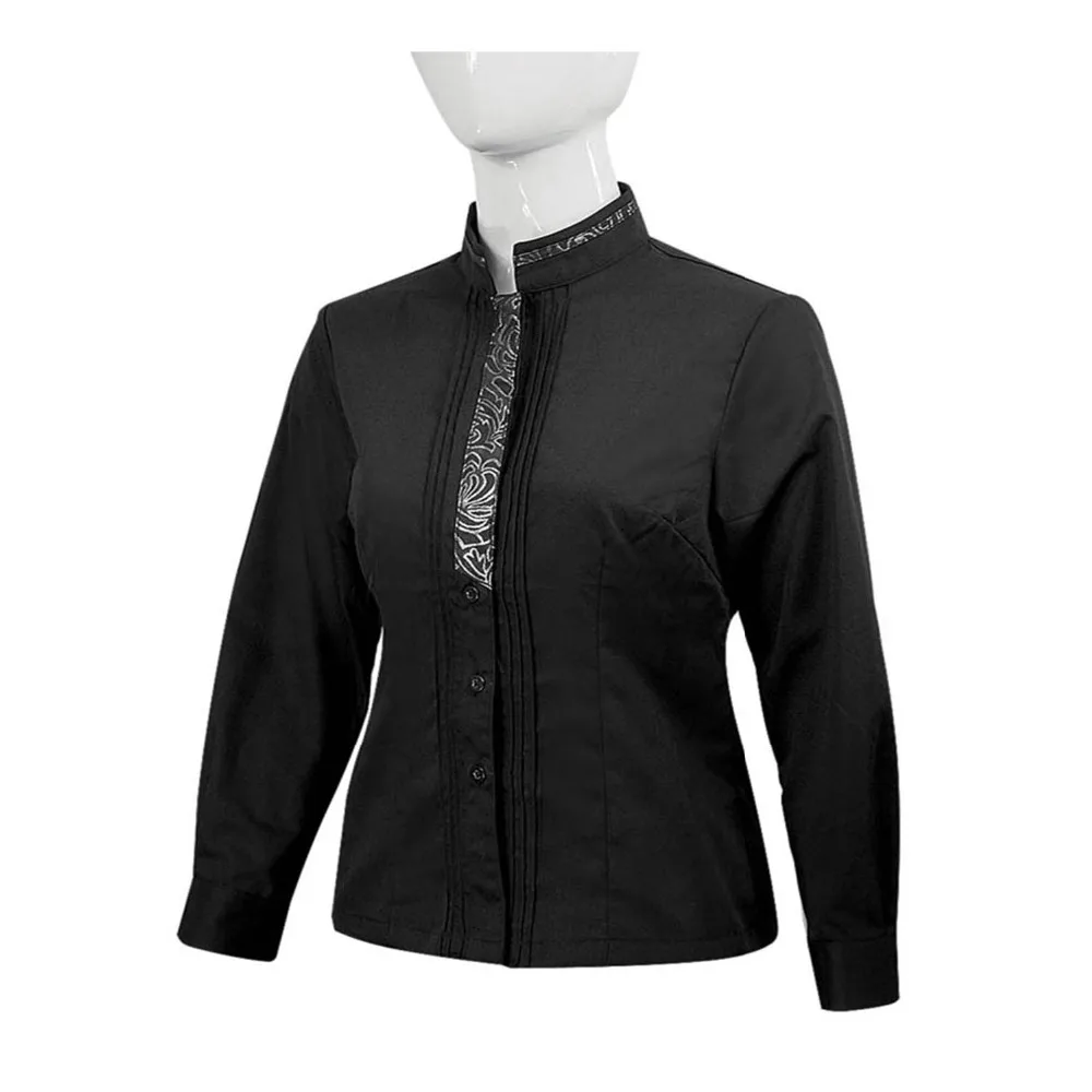 CAMISA UNIFORME CAMARERA CON MANGAS LARGAS MESERO DEPENDIENTA BARMAN COCTELERA MOZA-REF. XGN037