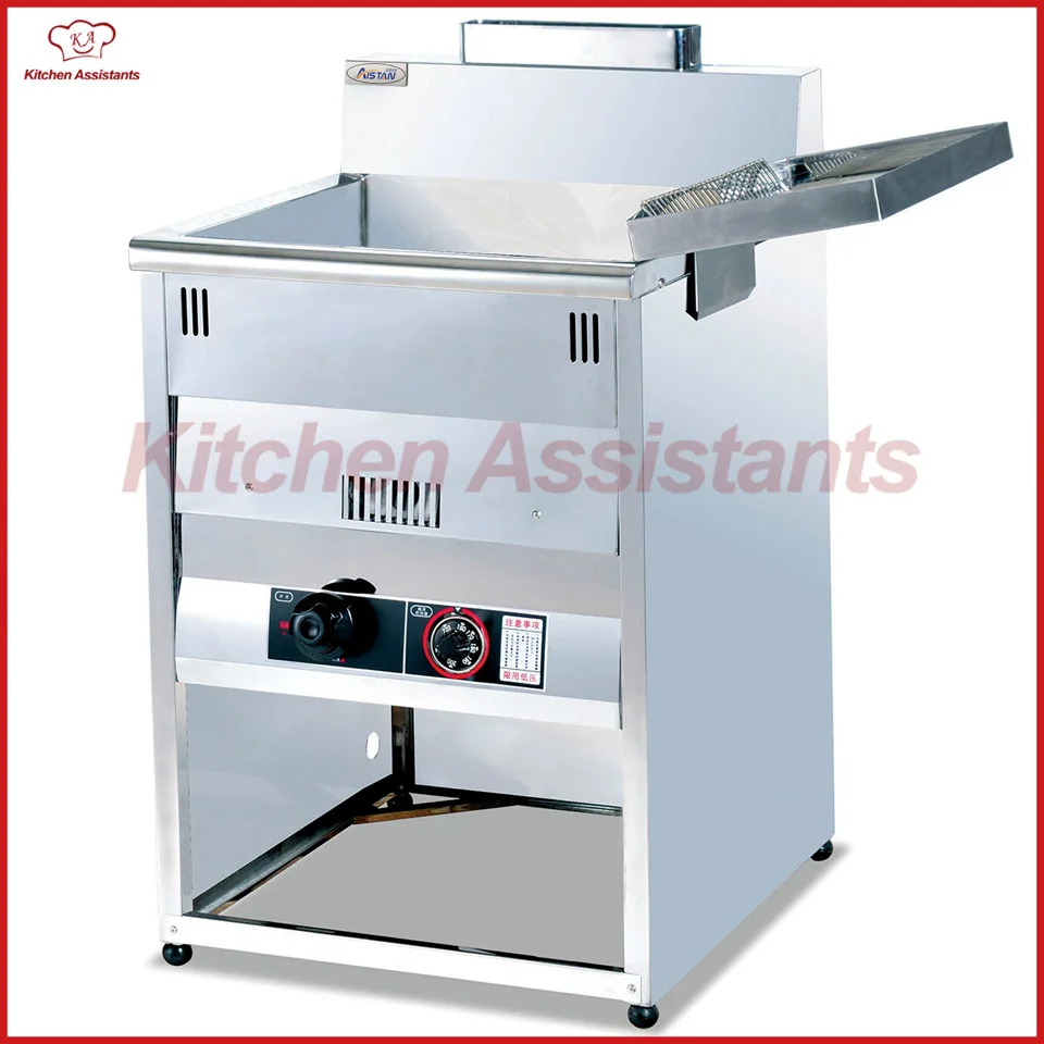 

GF5G vertical gas temperature-controlled commercial deep donut large capacity chicken chip fish fryer with basket