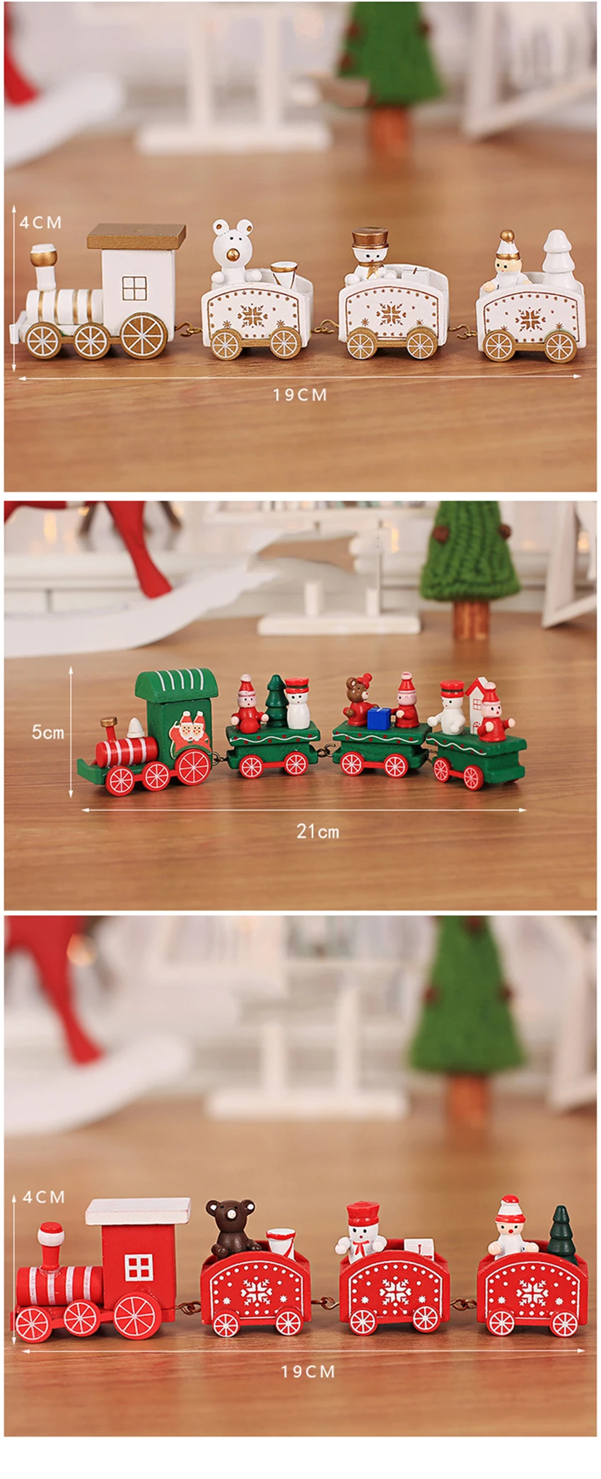 Рождественский деревянный поезд игрушки для рождественской детской комнаты домашние украшения Мультяшные деревянные поезда куклы для детей и взрослых