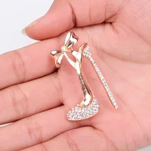 Popular Style High Heels Shoes Brooches For Women Pins Wedding Brooches Fashion Brooch Jewelry Gift
