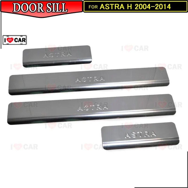 

Door sills for Opel Astra H 2004-2014 scuff plate guard stainless door sills sticker car styling inter decoration protection