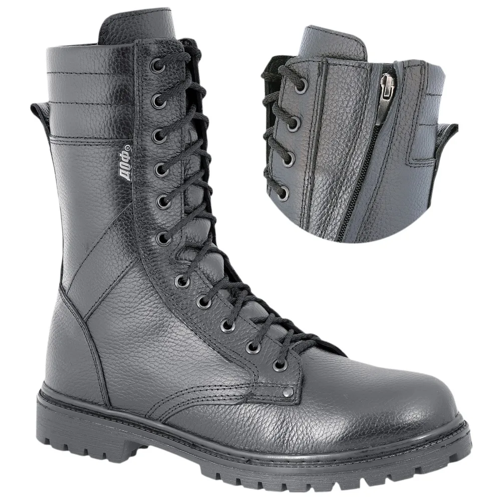 men's boots with zipper and laces