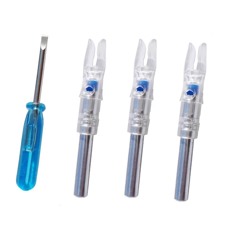 3pcs/lot Archery Lighted Nocks Automatical LED Activated Arrow Nocks Tail ID6.2mm Archery