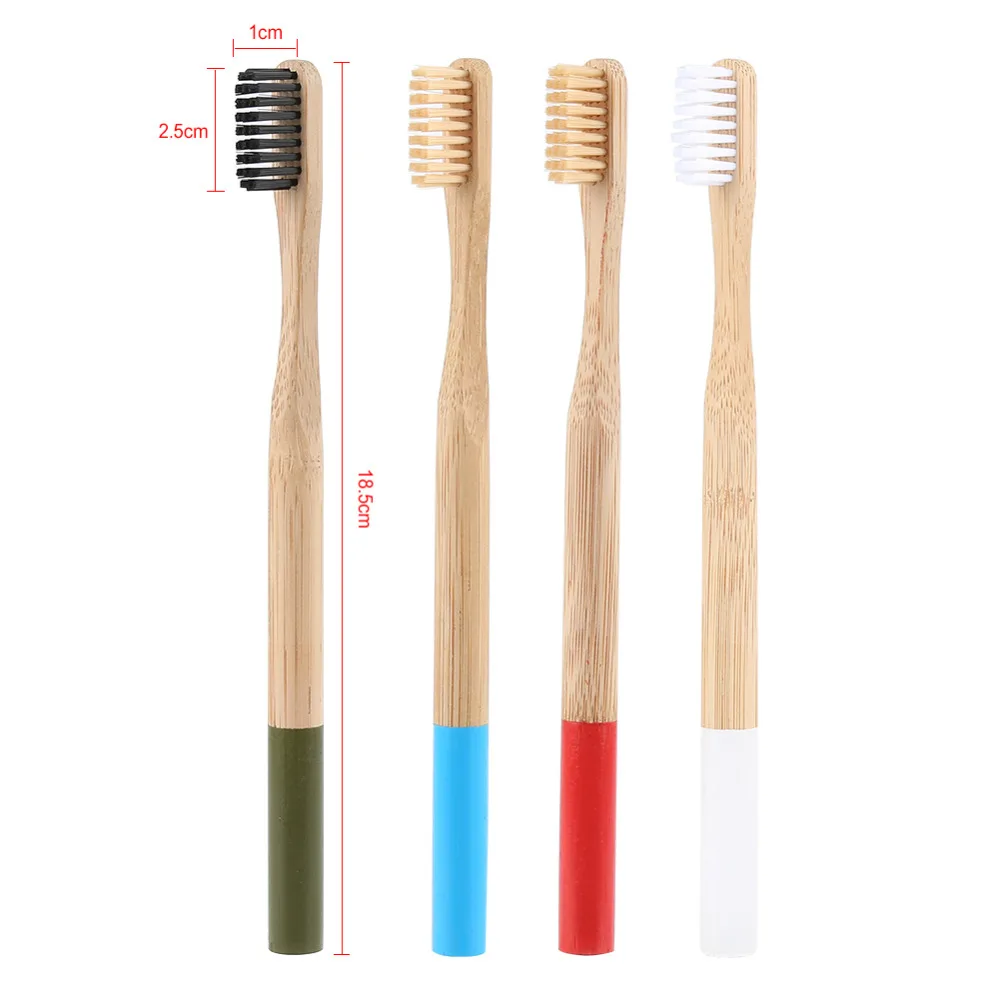 

Wholesale 4/2pcs Adult Toothbrush Natural Bamboo Toothbrush Soft Bristle Head Round Bamboo Material Handle Toothbrush Drop Ship