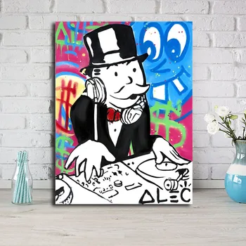 

Abstract Graffiti Modern Alec Monopolyingly Poster Painting on Canvas Bedroom Wall Art Decoration Pictures Home Decor