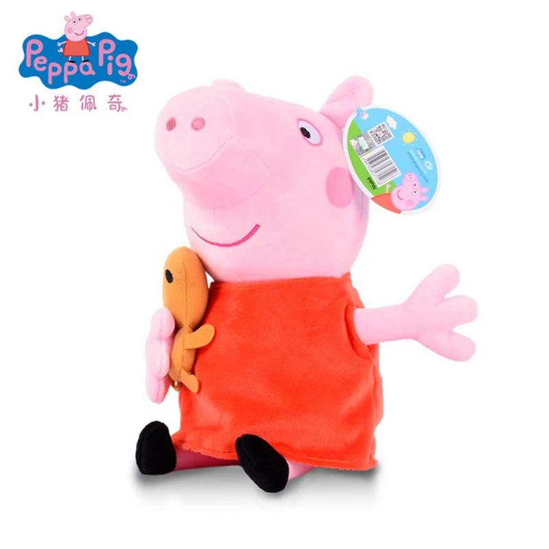 4 шт./компл. Подлинная Peppa Свинья 19/30 см розовый поросенок плюшевые игрушки Пеппа Джордж мягкие куклы мультфильм животных для детей Семья Вечерние