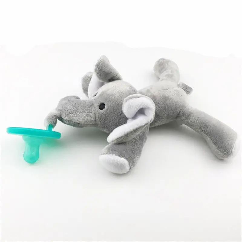 Новая соска для новорожденных малышей звериный игрушечный Соска-пустышка Силиконовая пустышка Ортодонтическая Соска 9 цветов 1 шт милый мультфильм милые дети - Цвет: Elephant