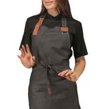 Фартук черный джинсовый женский