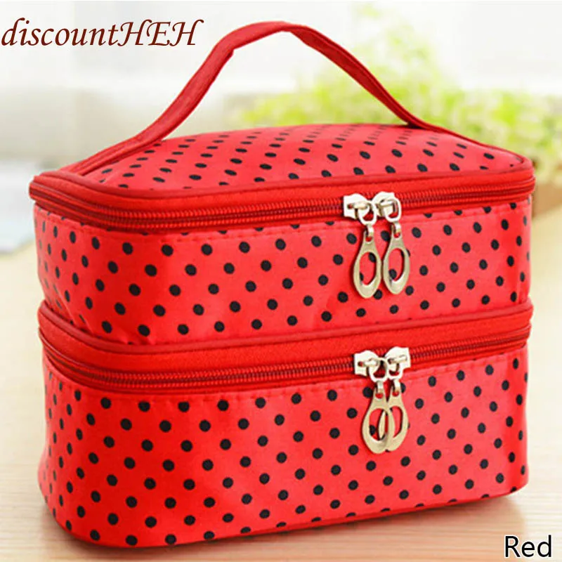 

2017 Portable Colorful Dot Travel Cosmetic Bag Storage Toiletry Makeup Wash Case New Pounch Brand Gift