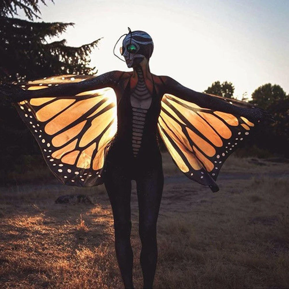 

Colorful Soft Fabric Butterfly Tippet Stole Scarf Ladies Fairy Costume