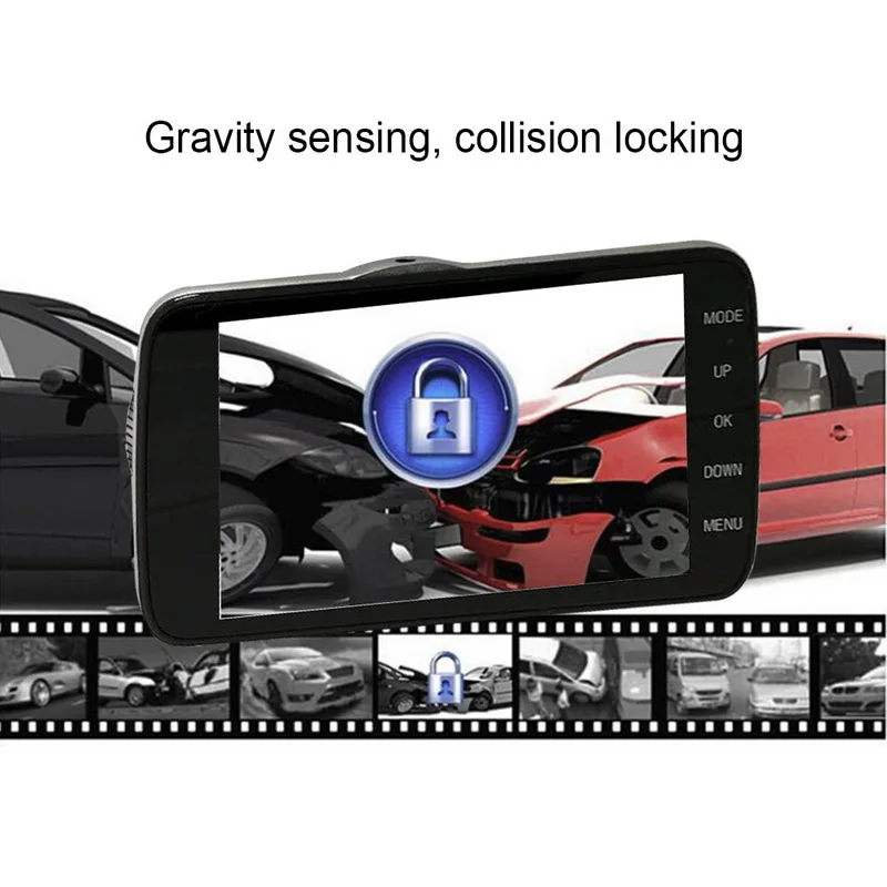 

(without memory card) dual lens infrared night vision 4.0 inch IPS large screen HD LAZADA best selling reversing image driving r