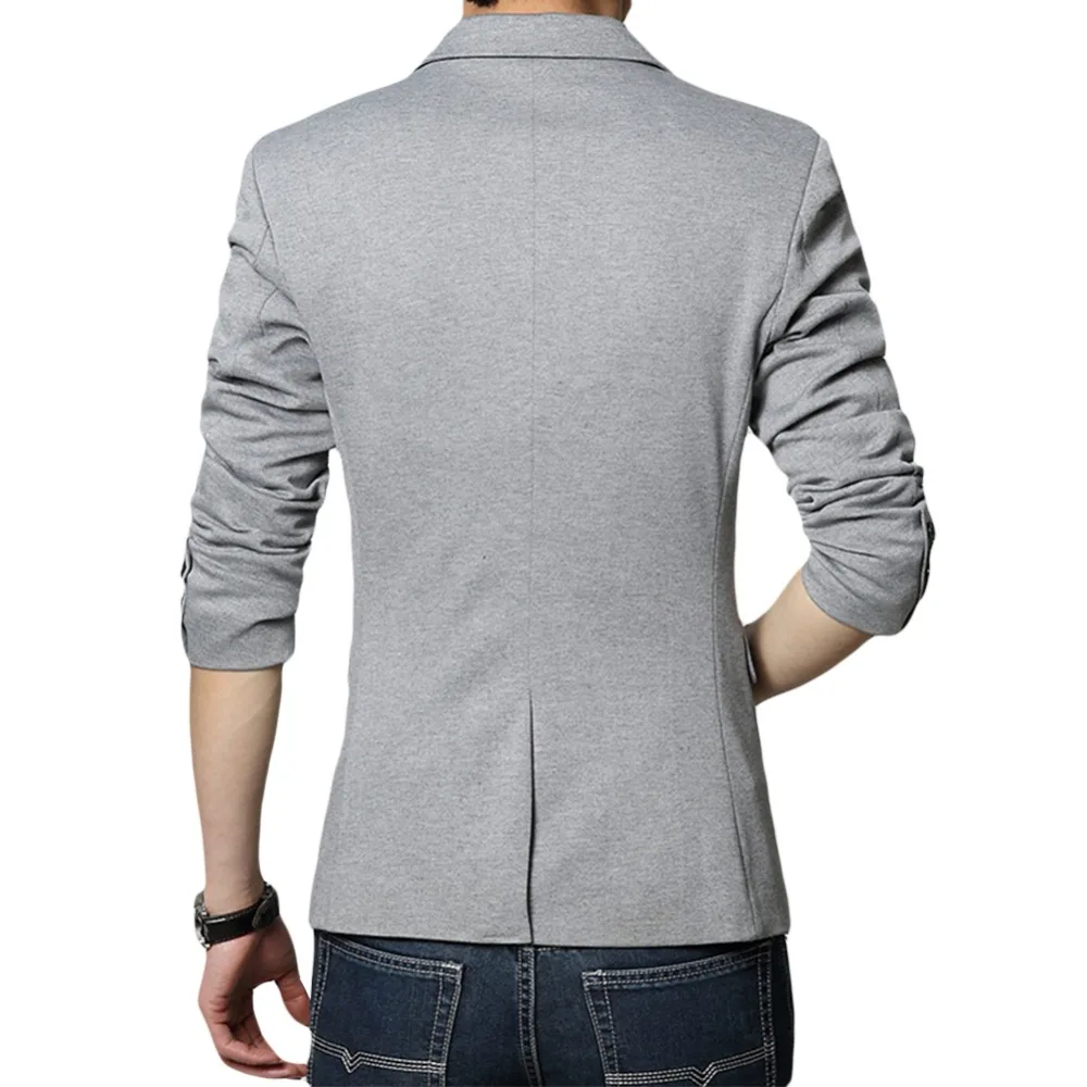 YUNCLOS 2019 Spring Autumn Men's Blazer Casual Slim Fit Jackets Solid Color Men Blazer Jackets High Quality Terno Masculino