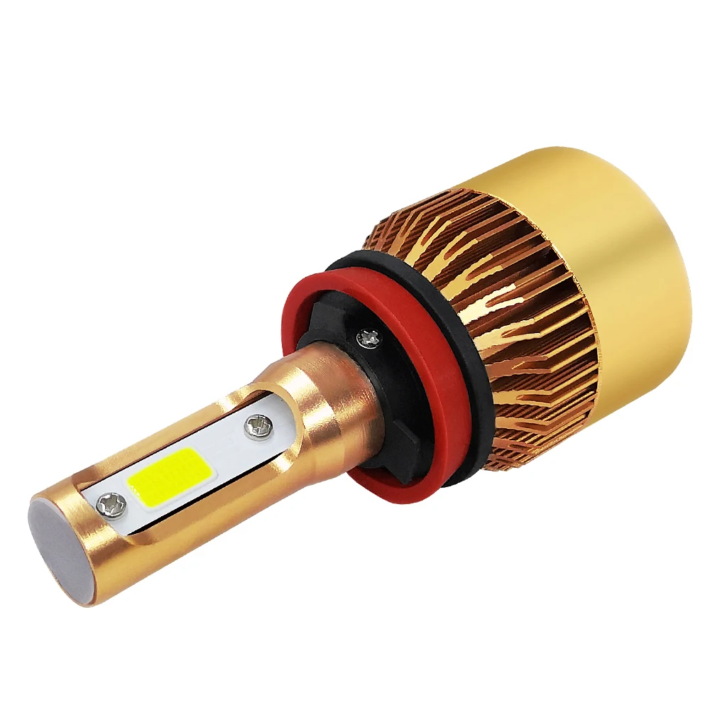 

1PC H11 H7 9006 9005 H4 H1 LED Headlight Kit Bulbs 6000K Fog Bulbs Gold Auto Fog Light 72W 8000LM
